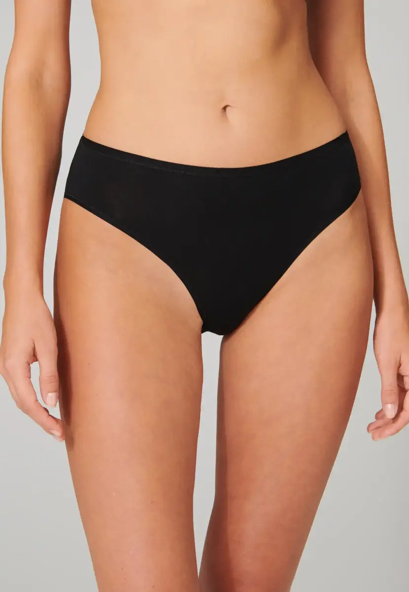 Schiesser ondergoed dames 2-Pack Tai dames slip 95/5 Organic - Hoog opgesneden dames rio slips biologisch katoen - Dames onderbroeken