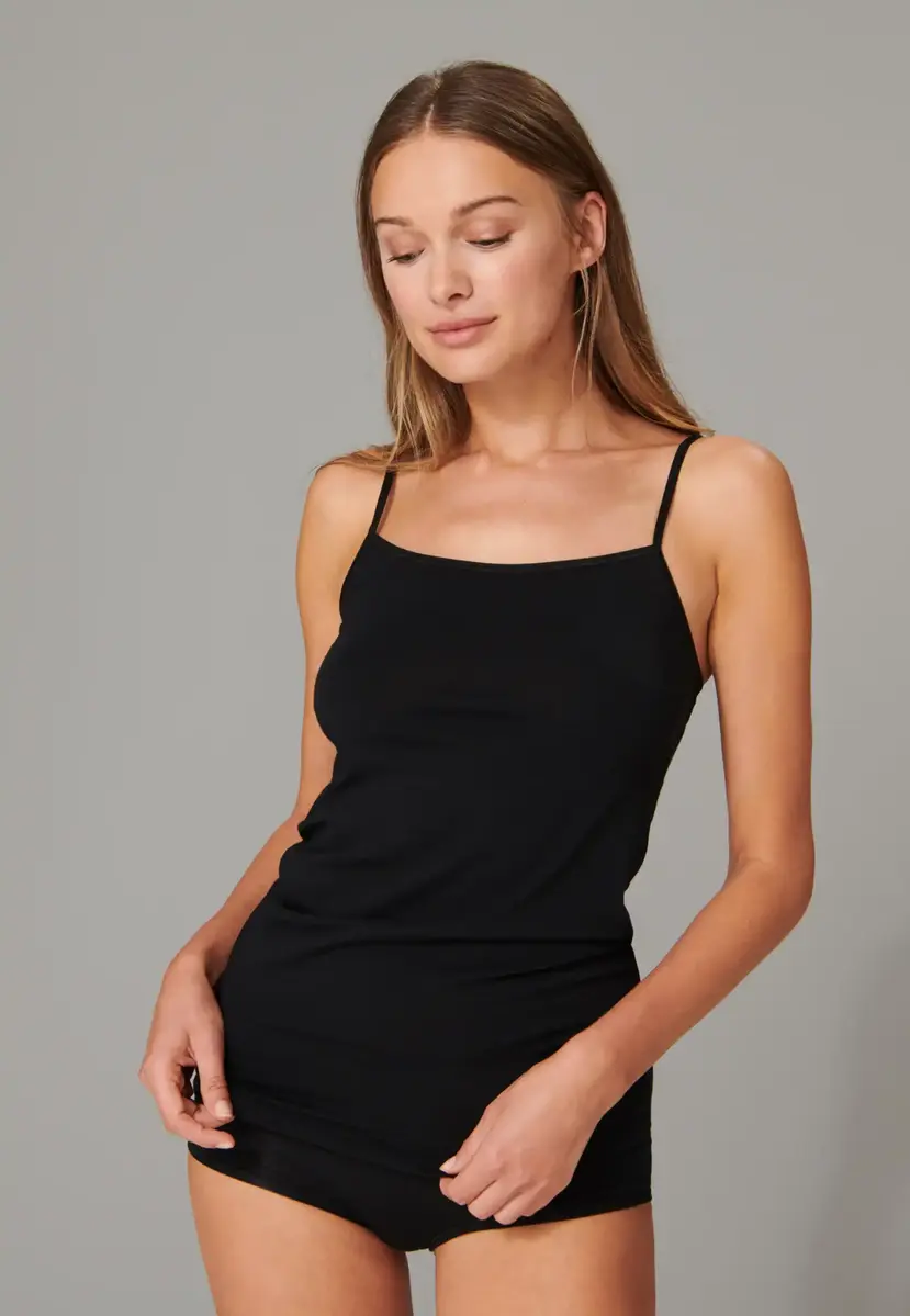 Schiesser 2-Pack dames spaghetti hemdjes - Organic 95/5 - Basics - Dames singlets met spaghetti bandjes - Biologisch katoen Schiesser 2-Pack dames spaghetti hemdjes - Organic 95/5 - Basics - Dames singlets met spaghetti bandjes - Biologisch katoen