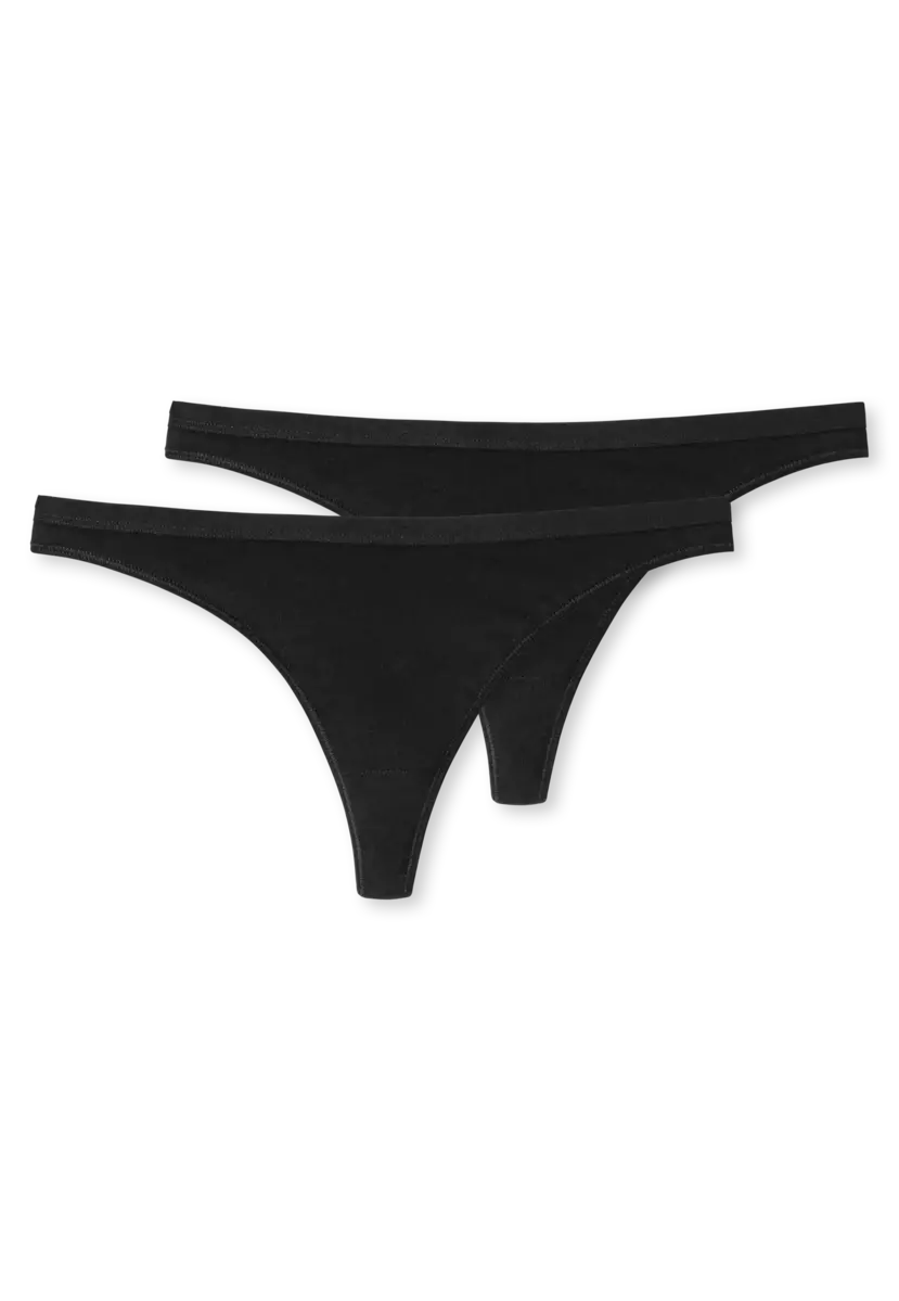 Schiesser 2-Pack strings dames 95/5 - Biologisch katoenen dames strings - Multipack Schiesser 2-Pack strings dames 95/5 - Biologisch katoenen dames strings - Multipack