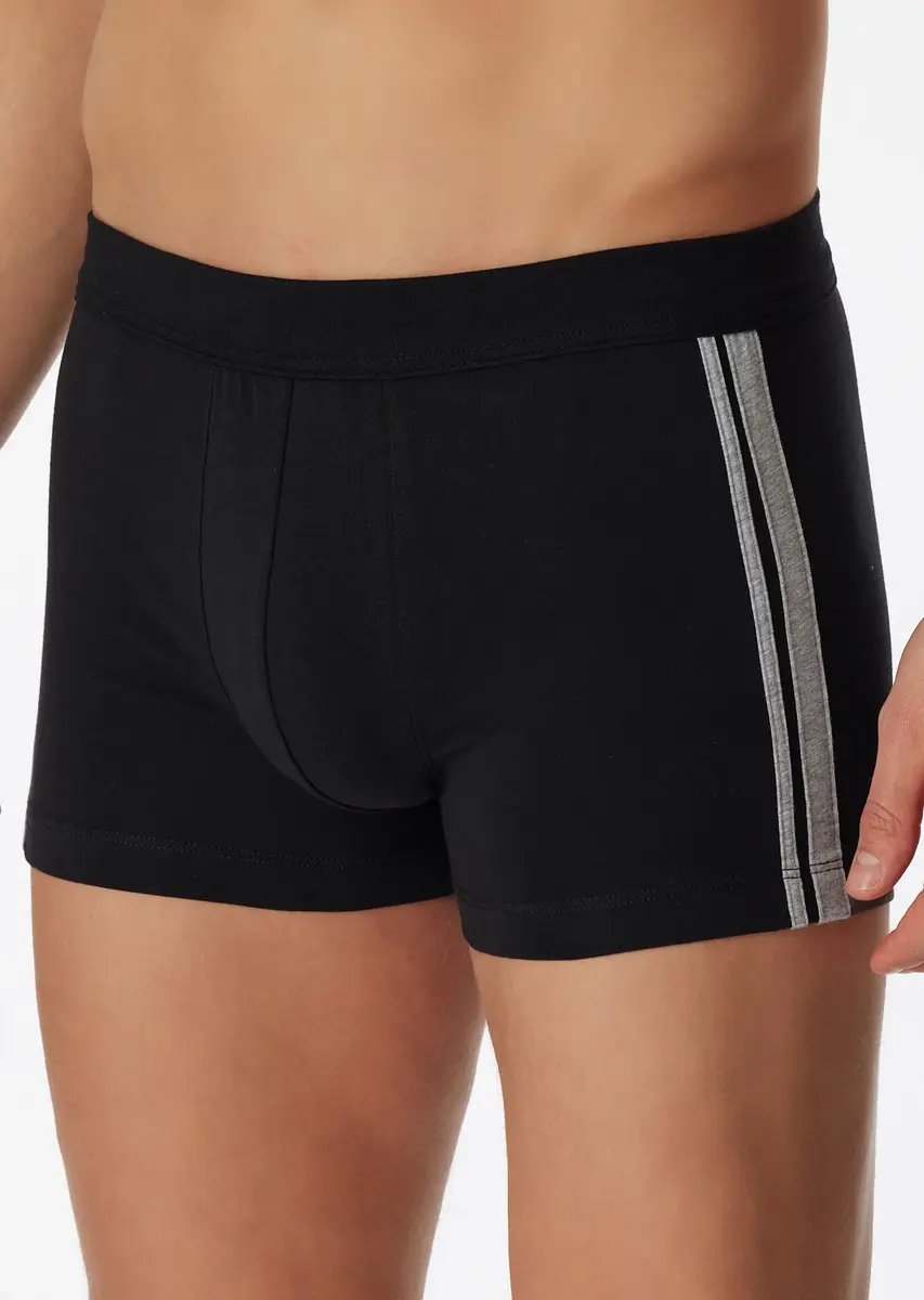 Schiesser 3-pack heren boxershort 95/5 - Stripe - Gestreept heren ondergoed - Blauw - Zwart - Combi