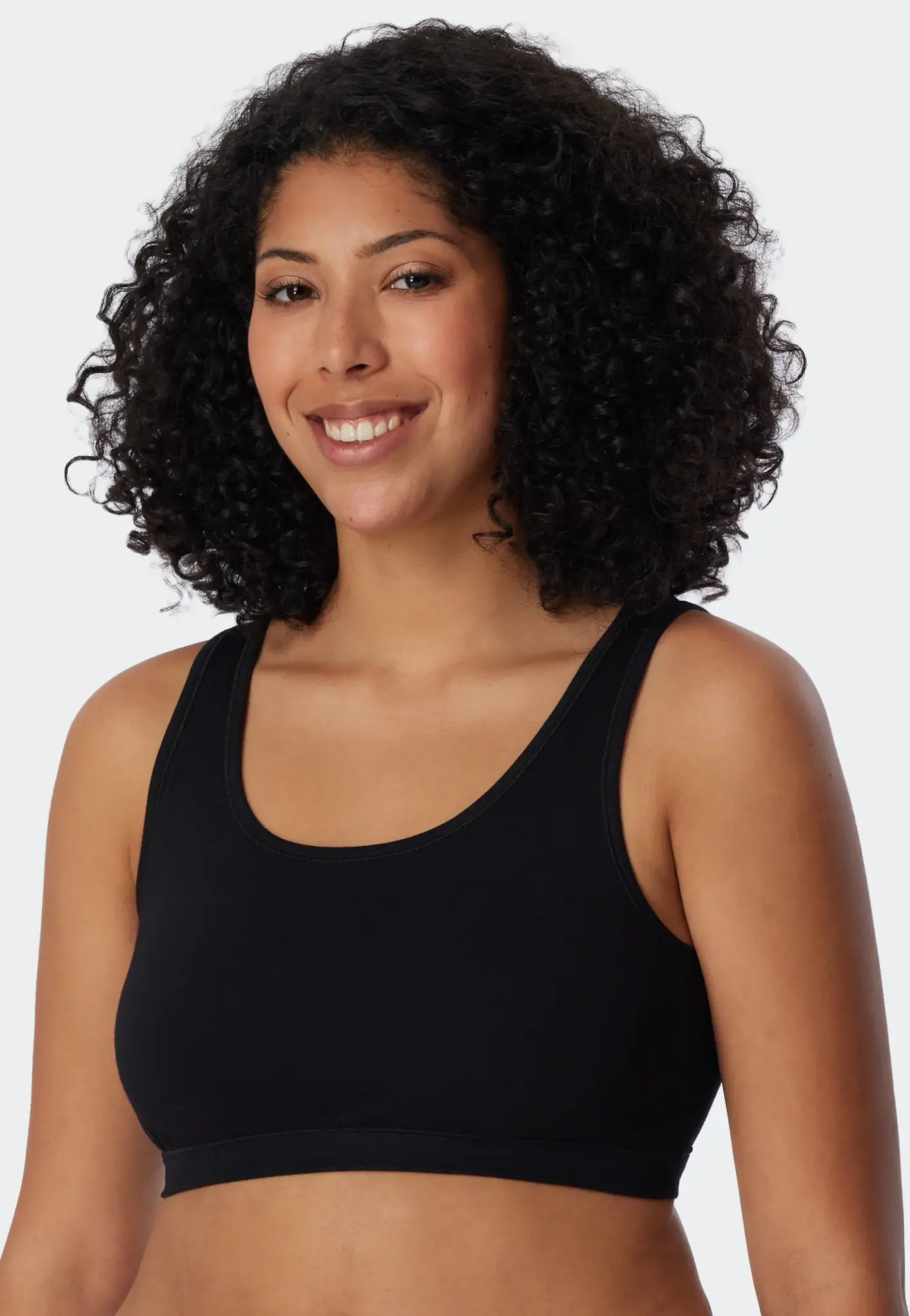 Schiesser 2-pack Bustier top - Biologisch katoen Bralette - Bh top zonder sluiting en zonder beugel