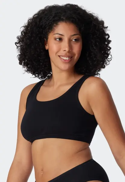 Schiesser 2-pack Bustier top - Biologisch katoen Bralette - Bh top zonder sluiting en zonder beugel Schiesser 2-pack Bustier top - Biologisch katoen Bralette - Bh top zonder sluiting en zonder beugel