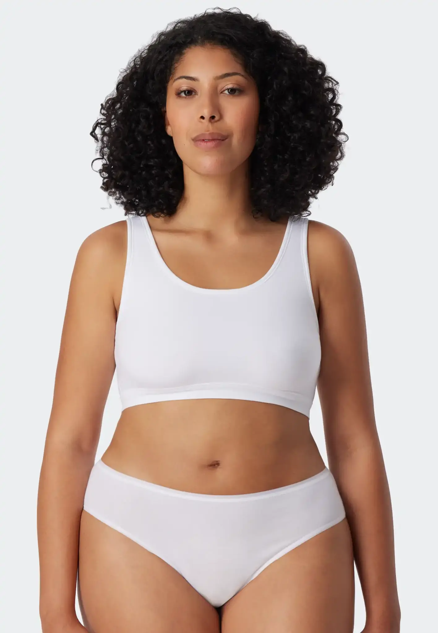 Schiesser 2-pack Bustier top - Biologisch katoen Bralette - Bh top zonder sluiting en zonder beugel