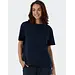 Schiesser dames pyjamashirt korte mouw - Mix & Relax - Los wijd katoenen pyjama shirt donkerblauw - Donkerblauw