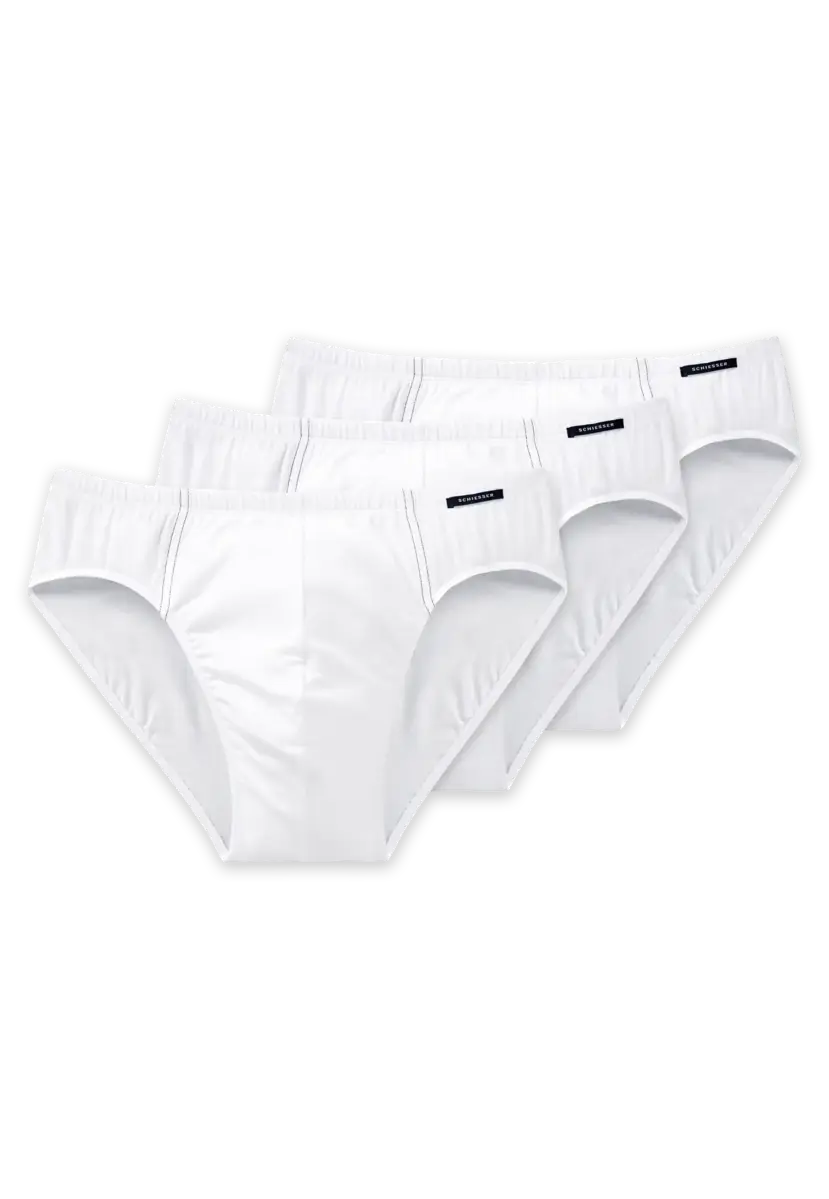 Schiesser 3-pack heren mini slips - Essentials - Lage heren onderbroeken biologisch katoen - Stoffen band Schiesser 3-pack heren mini slips - Essentials - Lage heren onderbroeken biologisch katoen - Stoffen band