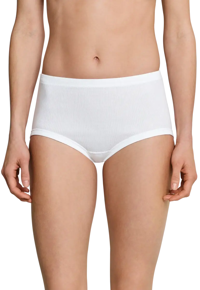 Schiesser 2-Pack Taille dames slips - Fein rib original - 100% biologisch katoenen dames onderbroek - Zachte randen - comfortabel