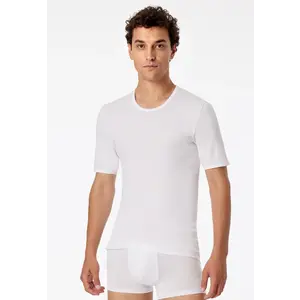 Schiesser heren T-Shirt Rib - Feinrib Original - 100% katoenen witte heren ondershirts korte mouw Schiesser heren T-Shirt Rib - Feinrib Original - 100% katoenen witte heren ondershirts korte mouw