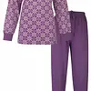 Medaillion dames pyjama lange mouw - Purple Flower