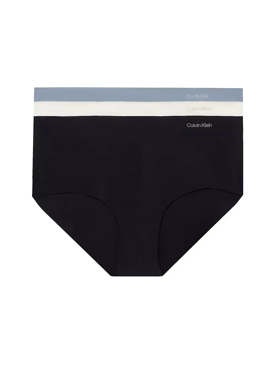 Calvin Klein 3-pack naadloze hipster - Invisible shorts seamless - Zwart Calvin Klein 3-pack naadloze hipster - Invisible shorts seamless - Zwart
