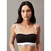 Calvin Klein Bandeau bh - Strapless bh - Katoenen balconette bh met afneembare bandjes - Zwart