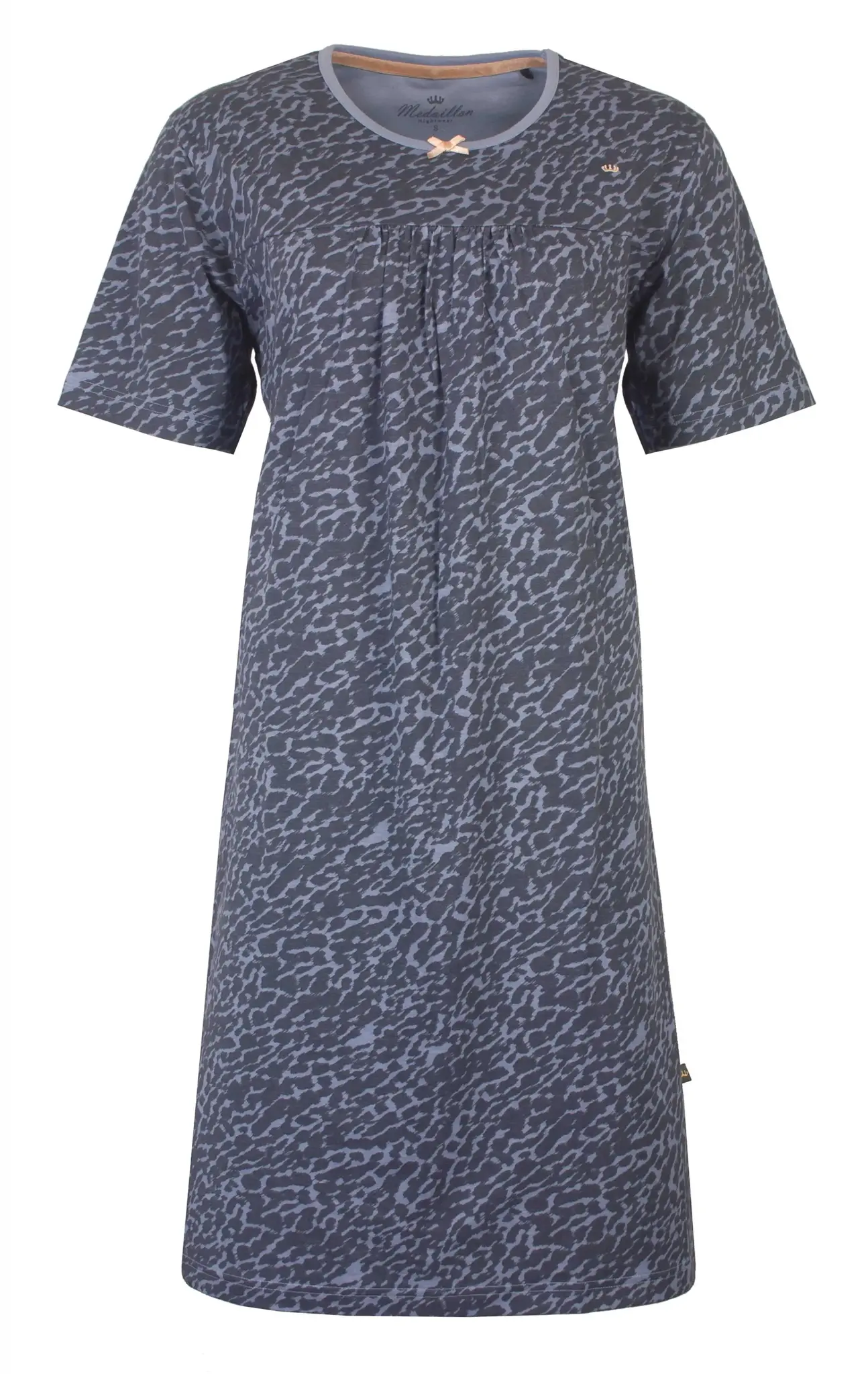 Medaillon dames nachthemd korte mouw zomer nachtjapon - Dark Camo