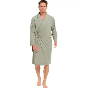 Pastunette heren badjas - Groen - Katoenen ochtendjas - Saunajas Pastunette heren badjas - Groen - Katoenen ochtendjas - Saunajas