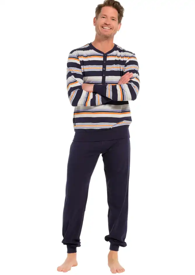 Pastunette Heren Pyjama - multikleur - Katoenen mannen nachtkleding