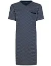Pastunette Heren Nachthemd katoen - Blauw met print - Maat S
