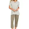 Pastunette dames capri pyjama - Shortama - Groen