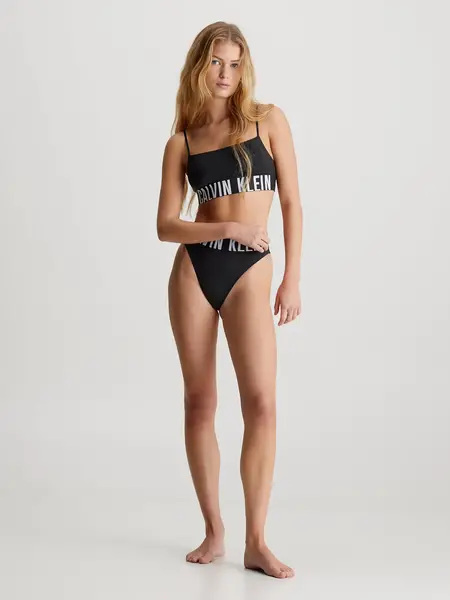 Calvin Klein Bralette dames - Intense Power - Zwart - Dames topje microvezel - Spaghetti bandjes Calvin Klein Bralette dames - Intense Power - Zwart - Dames topje microvezel - Spaghetti bandjes