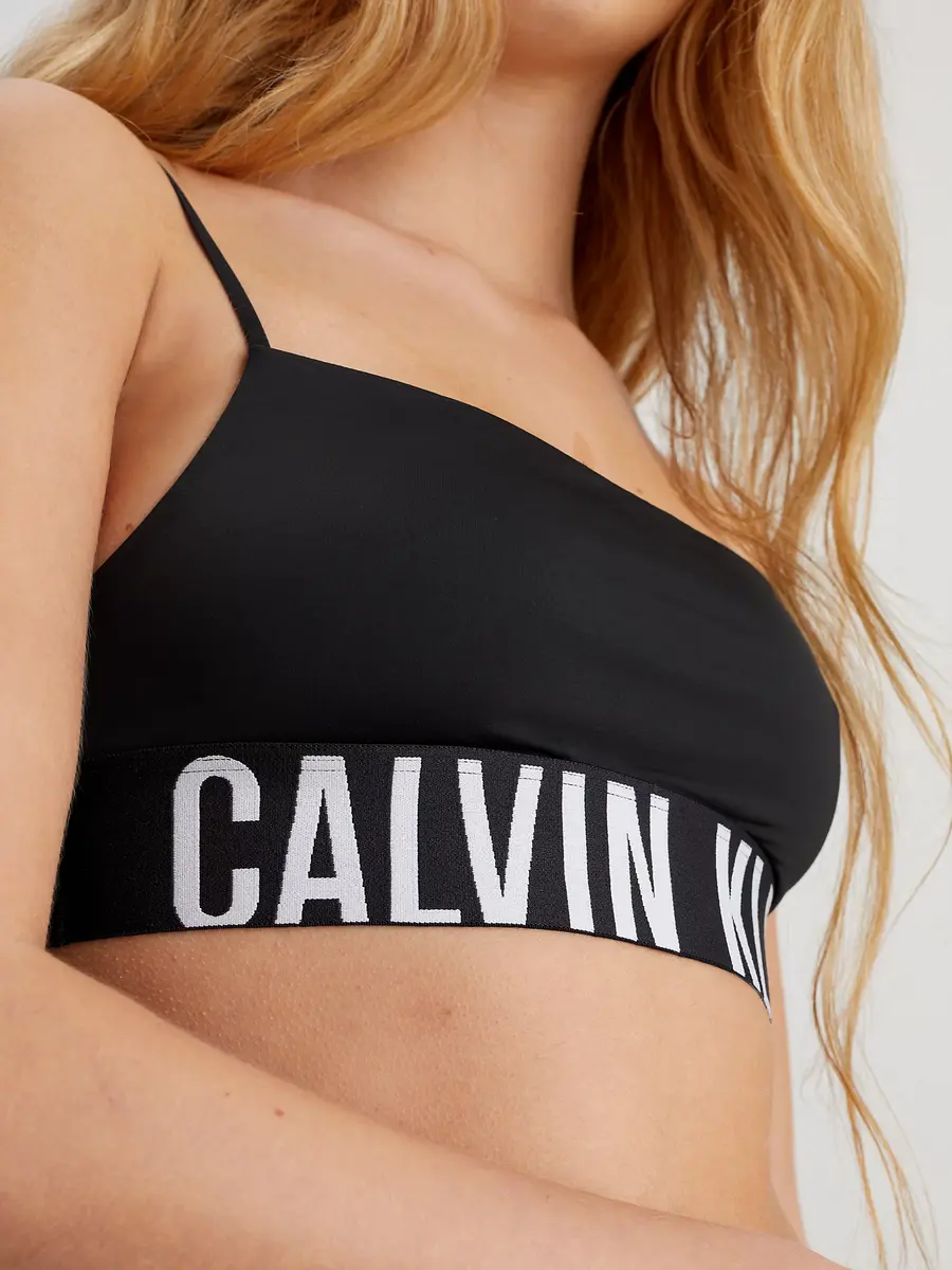 Calvin Klein Bralette dames - Intense Power - Zwart - Dames topje microvezel - Spaghetti bandjes Calvin Klein Bralette dames - Intense Power - Zwart - Dames topje microvezel - Spaghetti bandjes