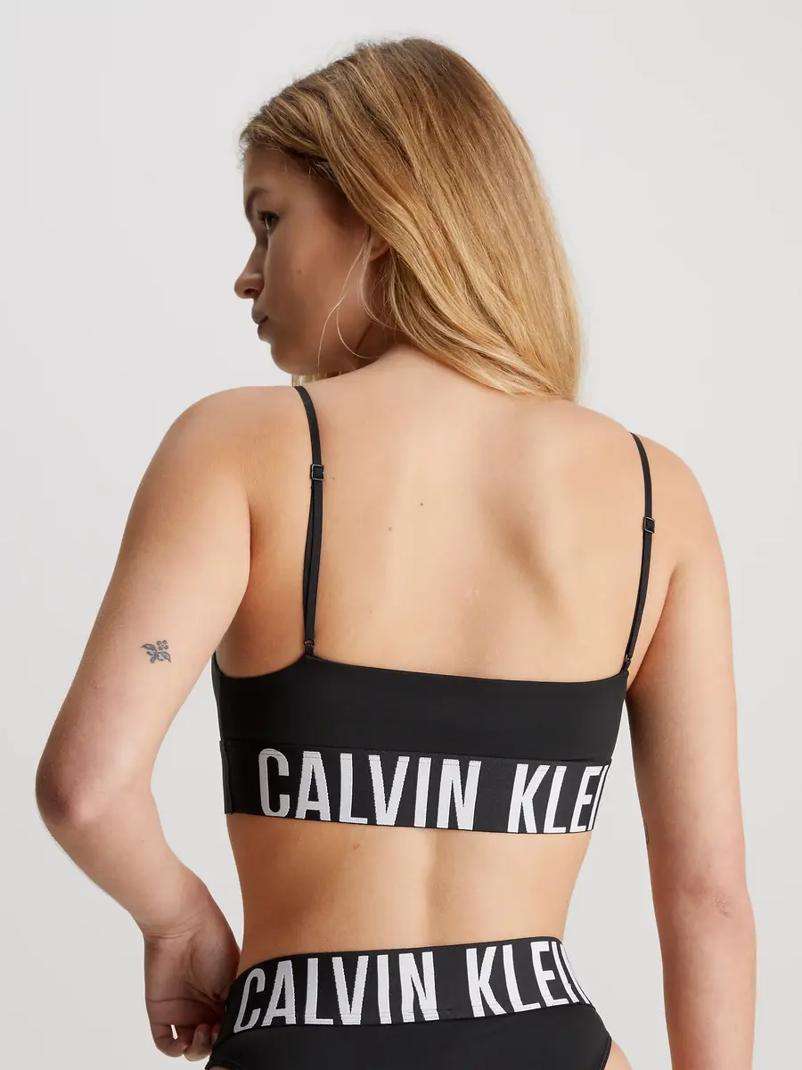 Calvin Klein Bralette dames - Intense Power - Zwart - Dames topje microvezel - Spaghetti bandjes Calvin Klein Bralette dames - Intense Power - Zwart - Dames topje microvezel - Spaghetti bandjes