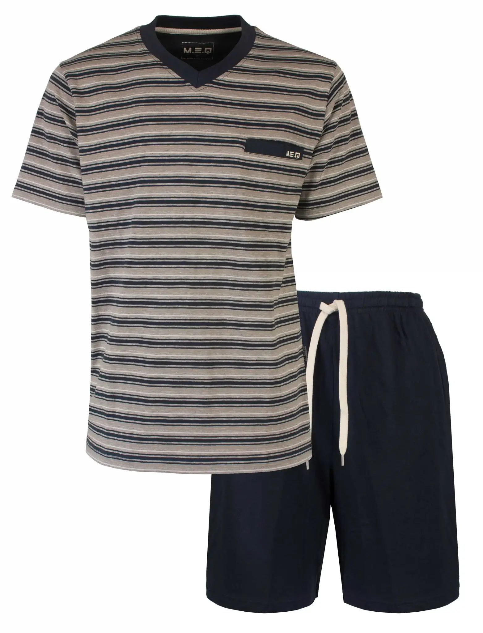 M.E.Q. Heren shortama tricot - Earth - Maat S