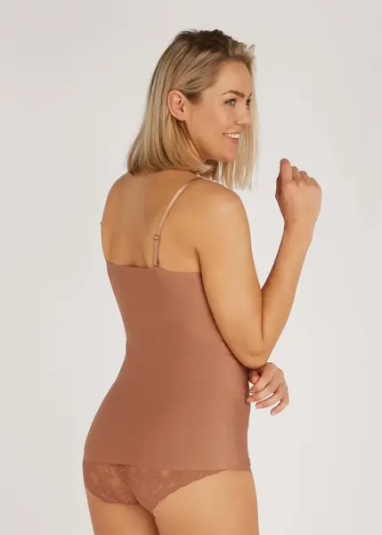 Ten Cate Secrets spaghetti hemd dames - Invisible - Naadloos vrouwen onderhemd met smalle bandjes Ten Cate Secrets spaghetti hemd dames - Invisible - Naadloos vrouwen onderhemd met smalle bandjes