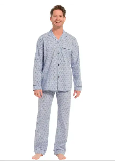 Pastunette Heren Pyjama katoen met knoopsluiting Pastunette Heren Pyjama katoen met knoopsluiting