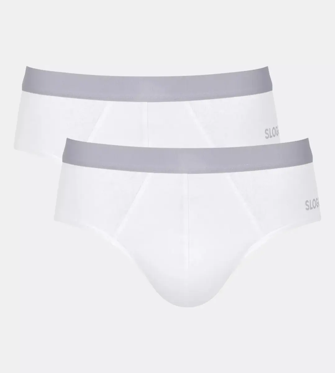 Sloggi 2-Pack heren slips - GO Abc brief - Biologisch katoenen heren onderbroeken met elastische band - Milieuvriendelijk - Duurzaam