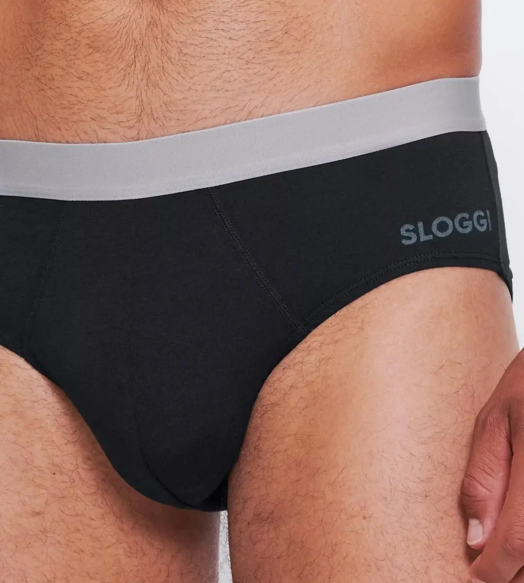Sloggi 2-Pack heren slips - GO Abc brief - Biologisch katoenen heren onderbroeken met elastische band - Milieuvriendelijk - Duurzaam