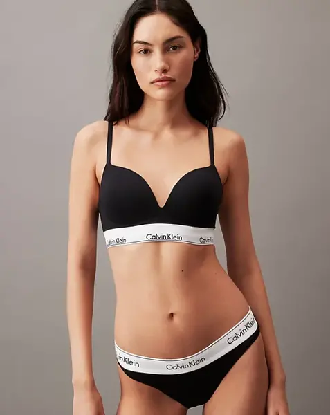 Calvin Klein Push-Up Plunge bh met beugel - Katoen modal - Ademend materiaal - Diep uitgesneden Calvin Klein Push-Up Plunge bh met beugel - Katoen modal - Ademend materiaal - Diep uitgesneden