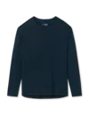 Schiesser los pyjamashirt lange mouw - Mix & Relax - Katoenen pyjamashirt donkerblauw