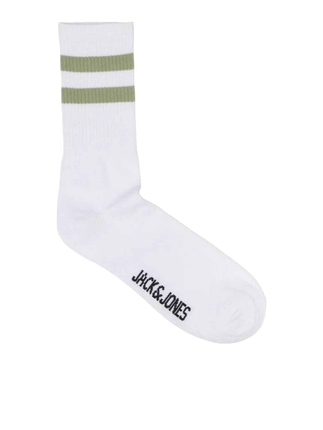 Jack & Jones heren sportsokken katoen - wit-Streep - Witte sokken heren