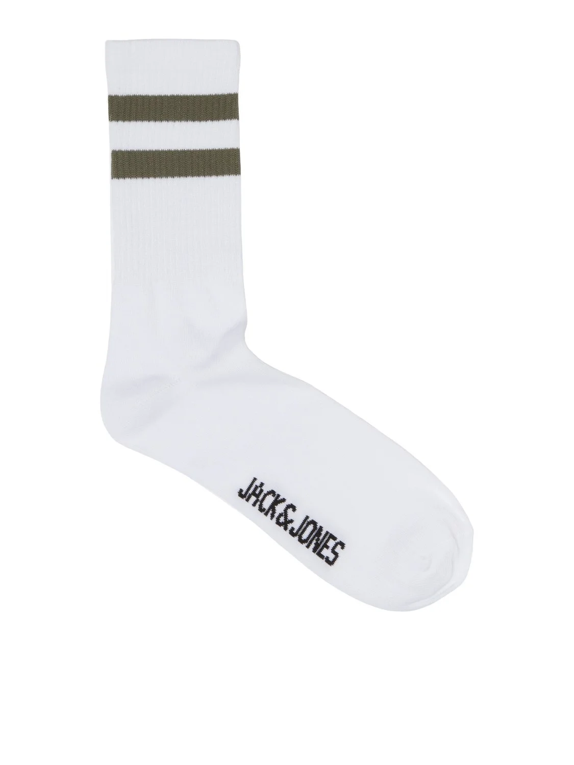 Jack & Jones heren sportsokken katoen - wit-Streep - Witte sokken heren