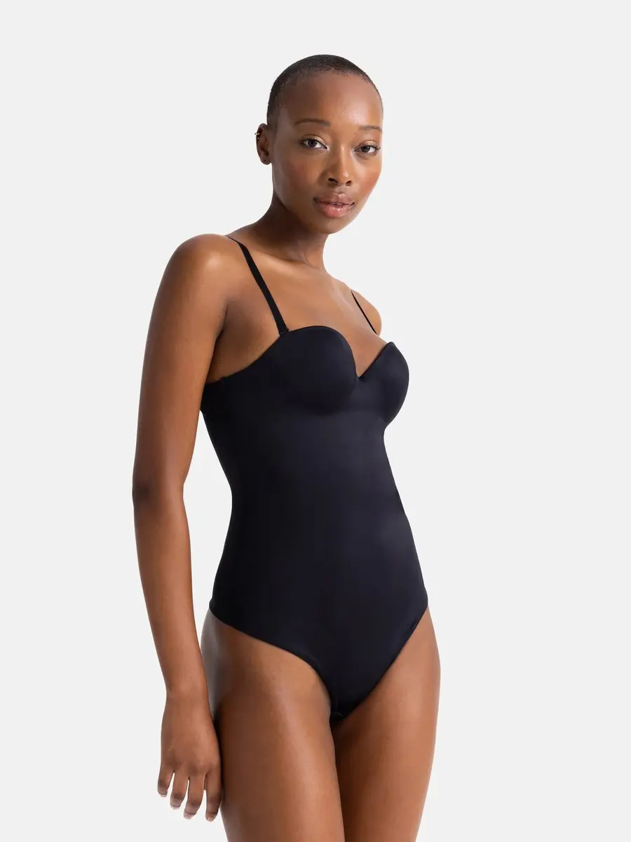 Dorina Strapless corrigerende body dames naadloos - Sublime Sculpt - Shapewear bodysuit met spaghetti bandjes Dorina Strapless corrigerende body dames naadloos - Sublime Sculpt - Shapewear bodysuit met spaghetti bandjes