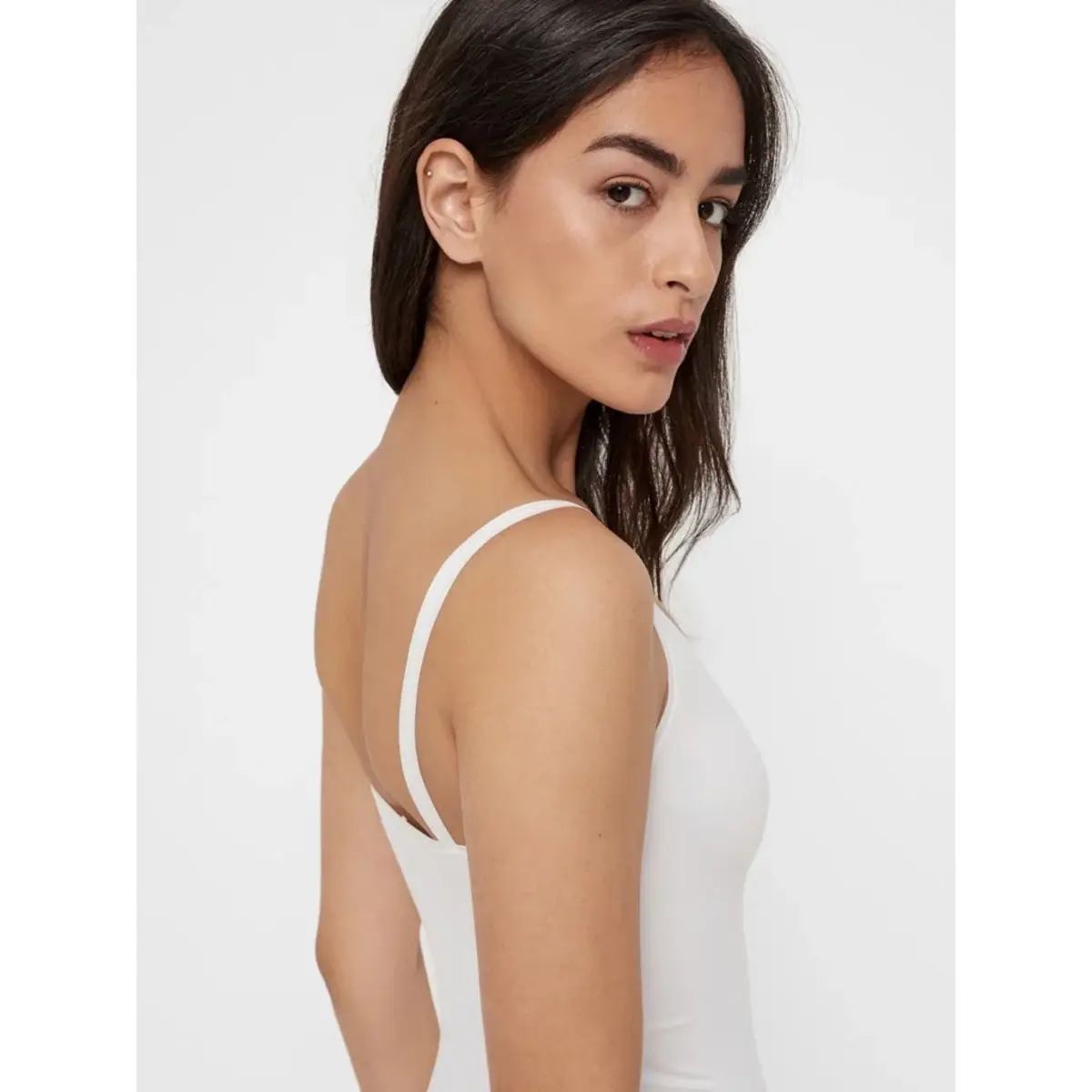 Pieces naadloze onderjurk - Ballroom - Gladde onderjurk - Wit - Huidskleur - Zwart