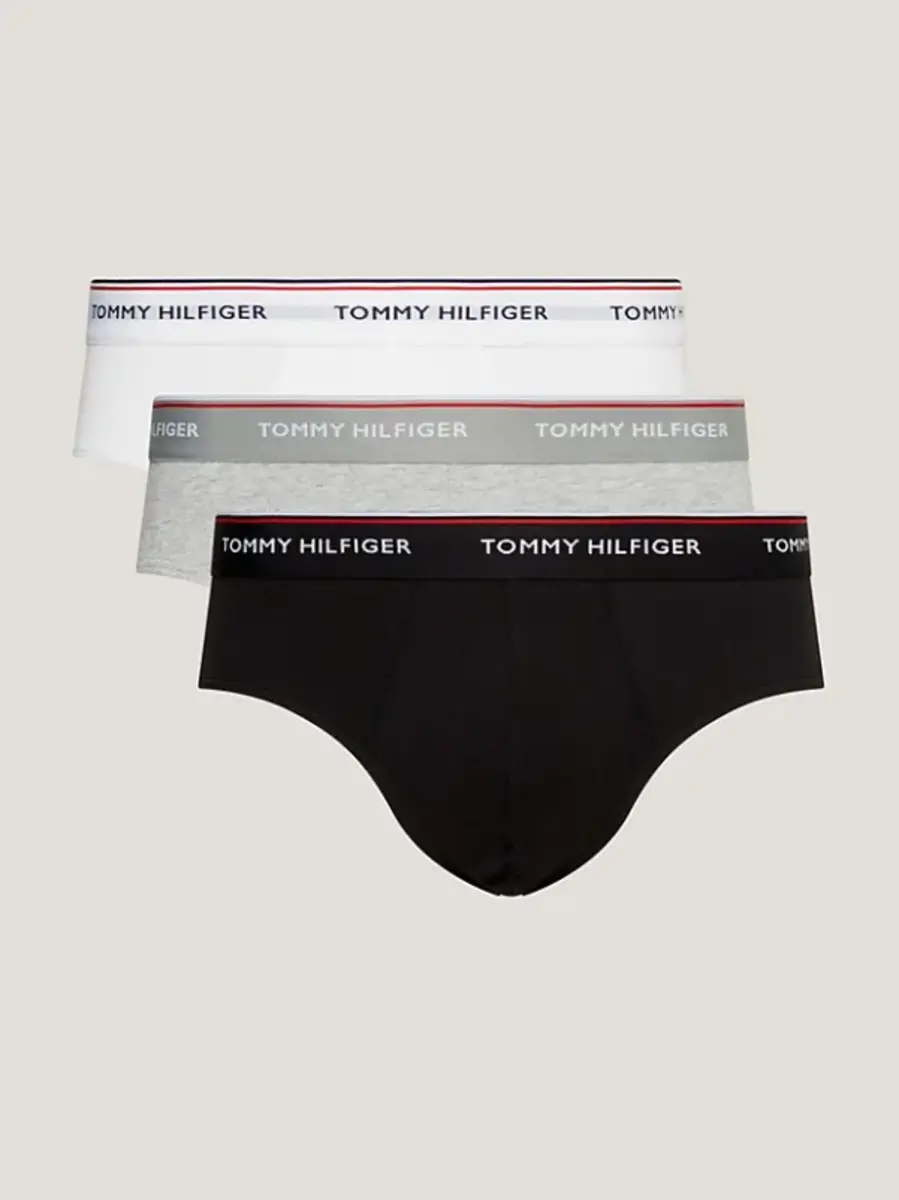 Tommy Hilfiger 3-Pack Heren slips - Hip Brief - Heup heren onderbroeken elastisch katoen