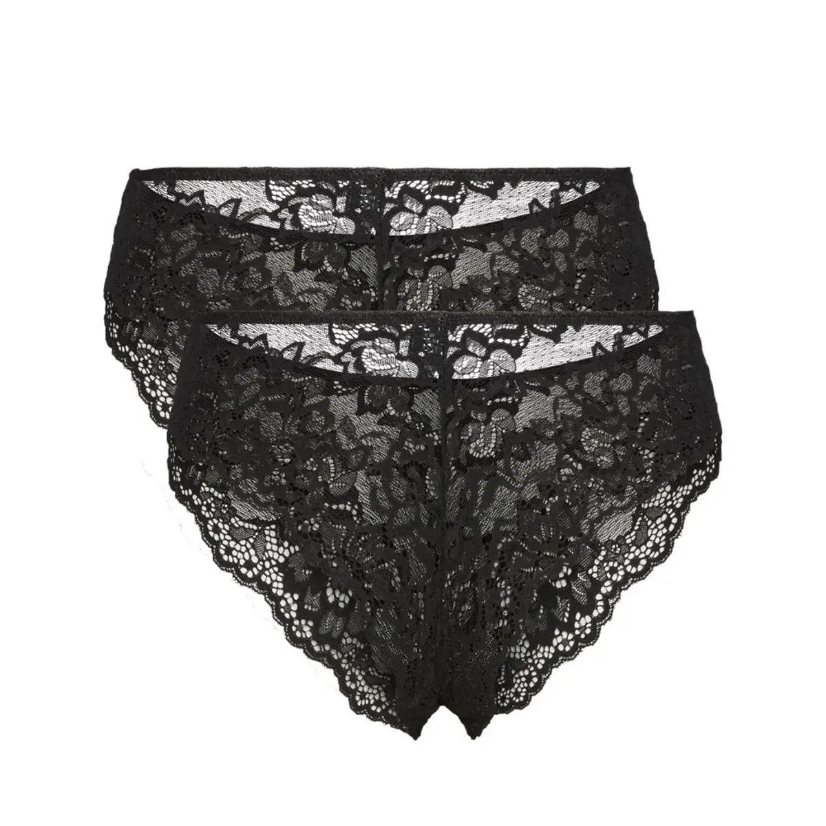 Pieces 2-Pack dames slips kant - Lace Wide Brief - Lina - Kanten microfiber ondergoed - Transparant - Doorschijnend Pieces 2-Pack dames slips kant - Lace Wide Brief - Lina - Kanten microfiber ondergoed - Transparant - Doorschijnend