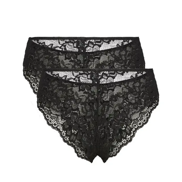 Pieces 2-Pack dames slips kant - Lace Wide Brief - Lina - Kanten microfiber ondergoed - Transparant - Doorschijnend Pieces 2-Pack dames slips kant - Lace Wide Brief - Lina - Kanten microfiber ondergoed - Transparant - Doorschijnend