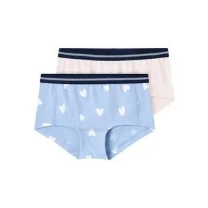 Name it meisjes shorts 2-pak - Serenity - Meisjes hipsters onderbroeken - Organisch katoen Name it meisjes shorts 2-pak - Serenity - Meisjes hipsters onderbroeken - Organisch katoen