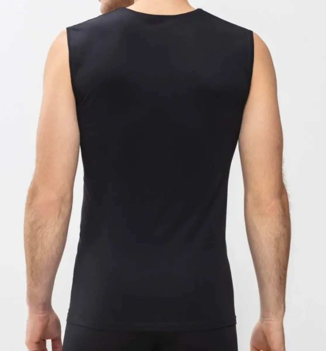 Mey heren Mouwloos shirt V-hals - Dry Cotton - Katoenen shirts zonder mouwen zwart