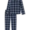 Schiesser heren lange pyjama 180276- Ruit