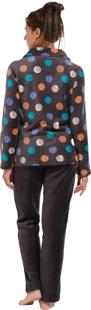 Rebelle dames huispak - Fleece - Coloured Dots - Warme 2-delig huispak Rebelle dames huispak - Fleece - Coloured Dots - Warme 2-delig huispak
