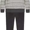 Pastunette Badstof Heren pyjama - Grey Stripes
