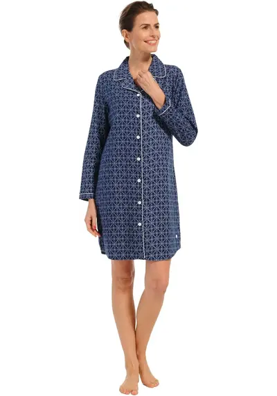 Pastunette Nachthemd dames Flanel - Classic Blue Pastunette Nachthemd dames Flanel - Classic Blue