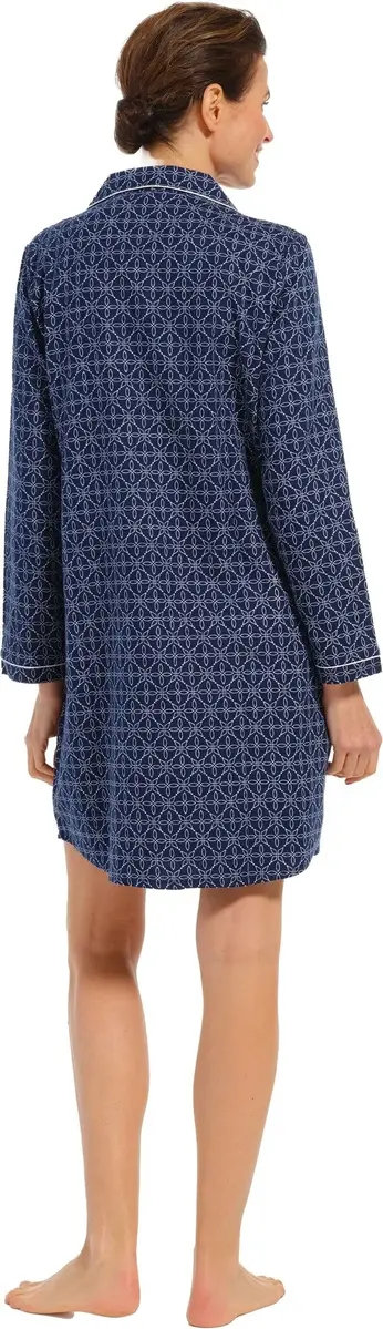 Pastunette Nachthemd dames Flanel - Classic Blue - Katoenen nachtjapon Pastunette Nachthemd dames Flanel - Classic Blue - Katoenen nachtjapon