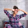 Rebelle dames pyjama Flanel - Dark Pink