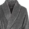 Paul Hopkins heren Fleece Badjas - Fluffy Grey - Ochtendjas maat S
