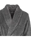 Paul Hopkins heren Fleece Badjas - Fluffy Grey - Ochtendjas maat S