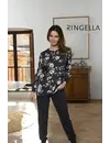 Ringella dames pyjama lange mouw - Dark Flower - maat 46