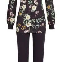 Ringella dames pyjama lange mouw - Dark Flower