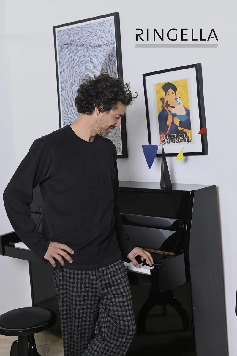 Ringella heren huispak - Jacquarddessin- Feel good - Maat 54 pyjamapak Ringella heren huispak - Jacquarddessin- Feel good - Maat 54 pyjamapak