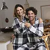 Ringella flanellen heren pyjama - Grey Square
